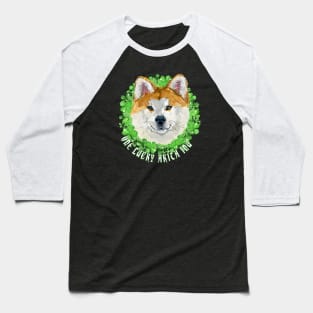 One Lucky American Akita Funny St. Patrick Dog Baseball T-Shirt